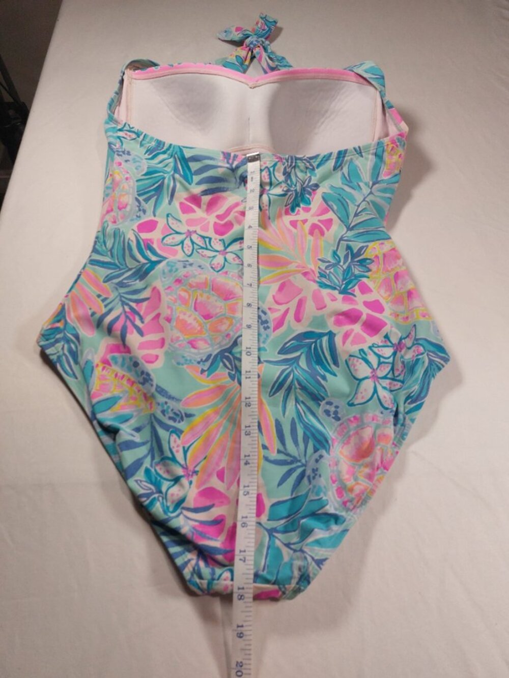 Women's Lilly Pulitzer Kolka Sea Glass Aqua Rainforest One Piece Swimsuit - Picture 7 of 16